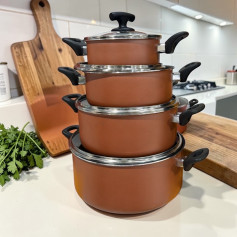 طقم قددور عالي الجودة 8 قطع بعدة اللوان 