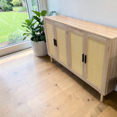 دولاب ، خزانة بوفيه خشب 4 باب بتصميم أنيق بعدة اللوان