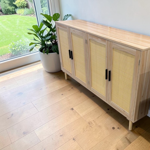 دولاب ، خزانة بوفيه خشب 4 باب بتصميم أنيق بعدة اللوان