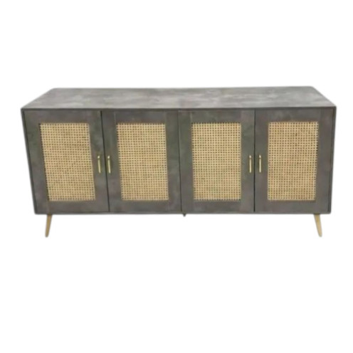 بوفيه مودرن 4 أبواب بتصميم انيق ومميز باللون الرمادي 160 سم