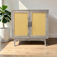 دولاب بابين بوفيه عصري بتصميم مميز مقاس 80 سم بعدة اللوان 