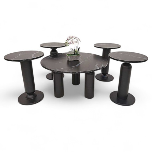 طقم طاولات قهوة 1+4 عصري وحديث بعدة اللوان