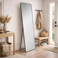 Black shatterproof stand mirrors 150*41 cm