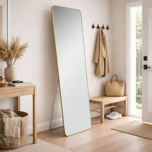 مرايا ستاند ضد الكسر باللون الذهبي١٥٠*٤١ سم