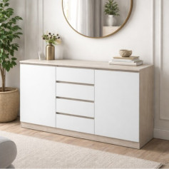 بوفية عصرية بتصميم أنيق مقاس 160*40*95 بعدة اللوان