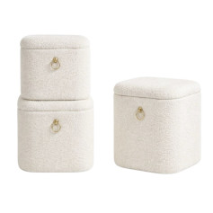 صندوق طقم 3 قطع للسجادات والتخزين بعدة اللون انيق 