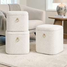 صندوق طقم 3 قطع للسجادات والتخزين بعدة اللون انيق 