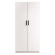 خزانة ملابس 2 باب ابيض كامل – دولاب ملابس بأرفف متعددة لغرف النوم