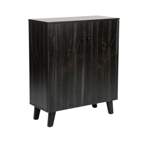 دولاب أحذية درفتين بتصميم مميز وعصري مقاس98*80*35سم