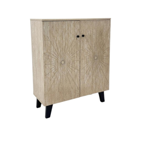 دولاب أحذية درفتين بتصميم مميز وعصري مقاس98*80*35سم