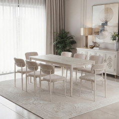 طاولة طعام 8 كراسي فخمة خشب - تضيف لمسة جميلة لصاله الطعام