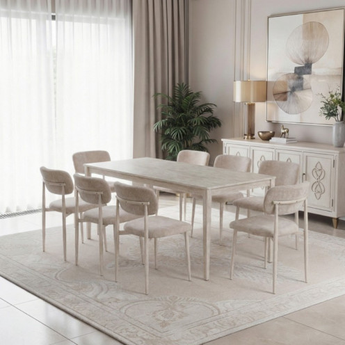 طاولة طعام 8 كراسي فخمة خشب - تضيف لمسة جميلة لصاله الطعام