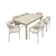 طاولة طعام 8 كراسي فخمة خشب - تضيف لمسة جميلة لصاله الطعام