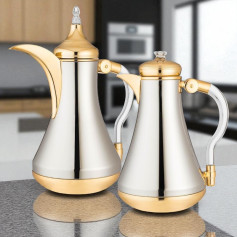 Luxury thermos set for tea and coffee, 1 liter, in several colors and shapes