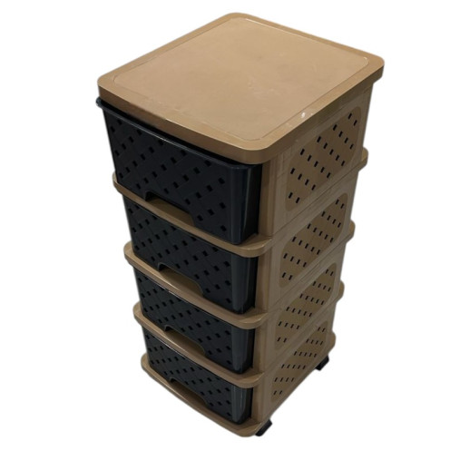 Small storage drawers, 4 drawers, for organizing vegetables, available in various colors.