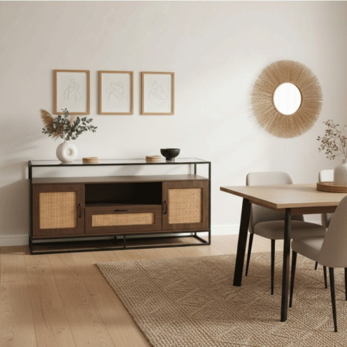 دولاب بوفيه بتصميم حديث ومميز بعدة اللوان عصريه160سم