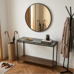 مدخل زجاج مع خشب حديث دورين بتصميم مميزمقاس 120x40x80