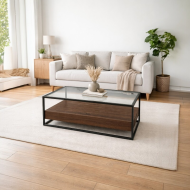 طاوله مفرده بتصميم  بسطح زجاجي انيق 120x60x45