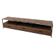 A 2-meter-long plasma TV stand with 3 storage drawers in brown.