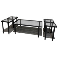 طقم 5 قطع زجاج دورين بتصميم مستطيل ومميز بعدة اللوان 