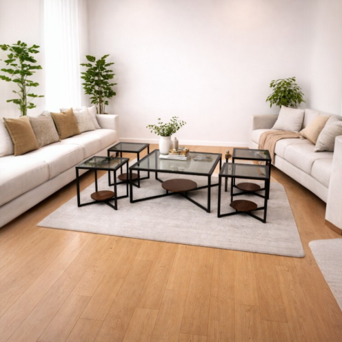 1+4 Luxury Brown Side Tables