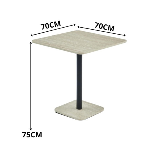 طاولة كافي خشب ميلامين مربعة 70 سم بعدة اللوان