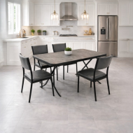 طاولة طعام 4 كراسي قابله للطي بتصميم مميز بعدة الوان