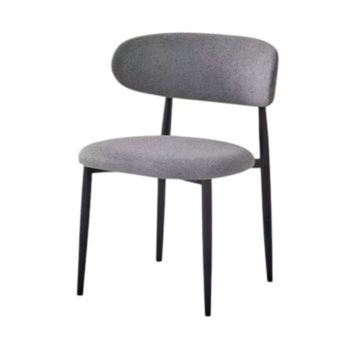 A unique and modern boucle chair in a variety of colors.
