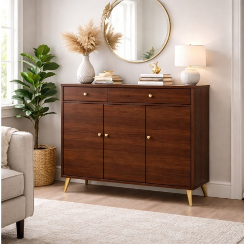 دولاب كافية 3 ابواب و درجيين بالاعلى بتصميم مميز وحديث بعدة اللوان 100سم