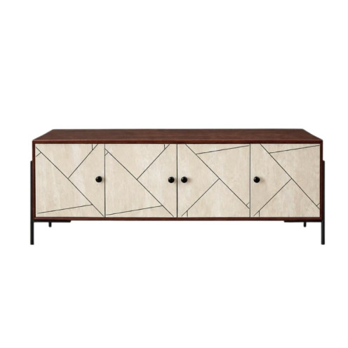 دولاب بوفية طول 140سم (4 ابواب) بتصميم مميز بعدة اللوان 