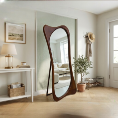 160cm Floor Stand Mirror with a Luxurious Wave Design