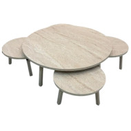 طقم طاولات تركي ارضي دائري حديث وعصري بعدة الوان