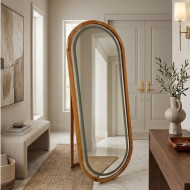 مرايا أرضية ستاند بتصميم عصري بيضاوي مقاس 160سم