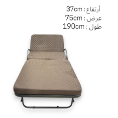 Folding bed with a folding mattress, 190 cm - Guest bed in several colors
