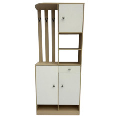 White multi-purpose wooden wardrobe, 200*32*80 cm