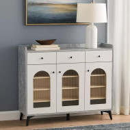 120cm Multi-Purpose Three-Door Wardrobe with Three Top Drawers, Available in Various Colors