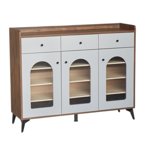 120cm Multi-Purpose Three-Door Wardrobe with Three Top Drawers, Available in Various Colors