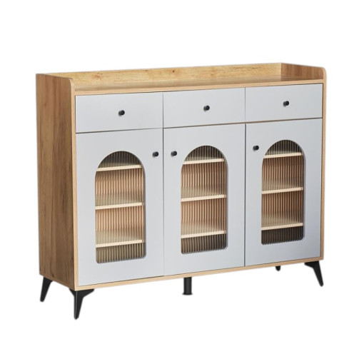 120cm Multi-Purpose Three-Door Wardrobe with Three Top Drawers, Available in Various Colors