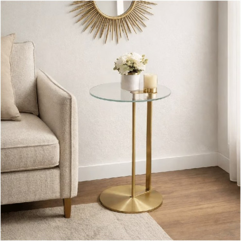 طاولة خدمة مفردة زجاج -بعدة اللوان 55 * 35 * 35 سم