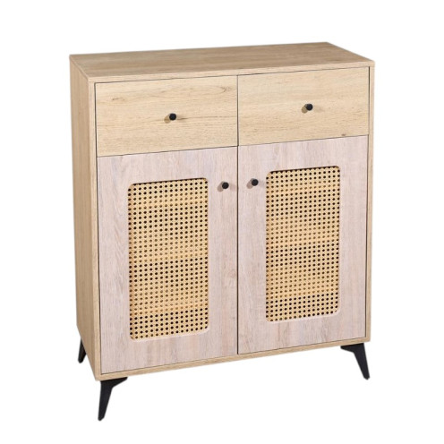 دولاب متعدد الأغراض بتصميم عصري بشبك من الراتان بعدة اللوان مقاس 80*35 *95 سم