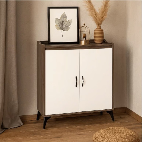 دولاب احذية بابين مودرن بلمسة جمالية أحذية - مقاس 80 سم