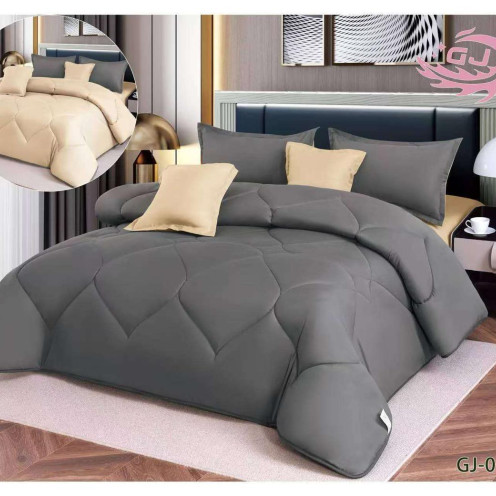 مفرش نفرين جيجي 6 قطع مكون من غطاء اللحاف شرشف سرير بمطاط 2 غطاء وسائد كبير 2 غطاء وسائد صغير مفرش نفرين جيجي 6 قطع مكون من غطاء اللحاف شرشف سرير بمطاط 2 غطاء وسائد كبير 2 غطاء وسائد صغير