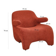 كرسي بذراعين مفرد بتصميم انيق وحديث بعدة اللوان 