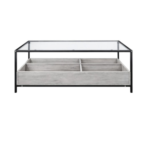 طاولة خدمة بسطح زجاجي مستطيل مقاس 120-60-45سم