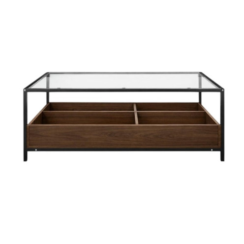 طاولة خدمة بسطح زجاجي مستطيل مقاس 120-60-45سم