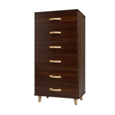 Tall wooden nightstand with 6 drawers, available in various colors.