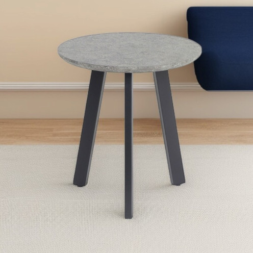 Elegant single iron coffee table with a wooden top, 55*50 cm, featuring a unique design in several colors.