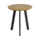 Elegant single iron coffee table with a wooden top, 55*50 cm, featuring a unique design in several colors.