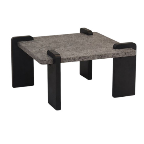 A single wooden table with luxurious bases, featuring a distinctive design and available in several colors.