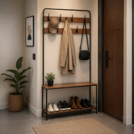 ستاند علاقة ملابس مع رفوف تخزين مقاس 170*30*80 سم 